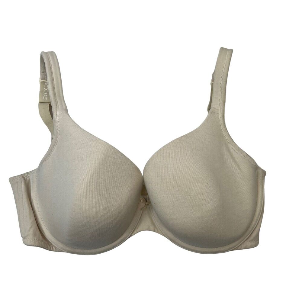 Cacique Size 38DD Bra Lightly Lined‎ T-shirt Full Coverage Underwired Nude Beige